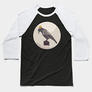 Crowned Crow Baseball T-Shirt